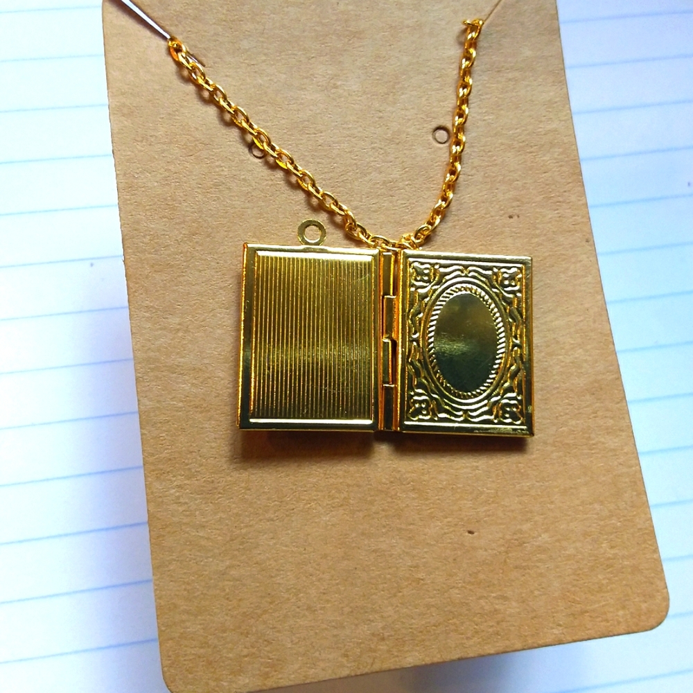 Book locket Necklace